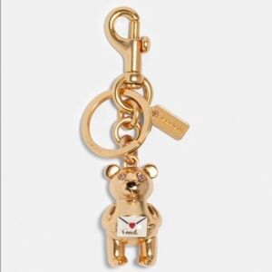 Coach 3D Bear Love Letter Bag Charm Key Holder